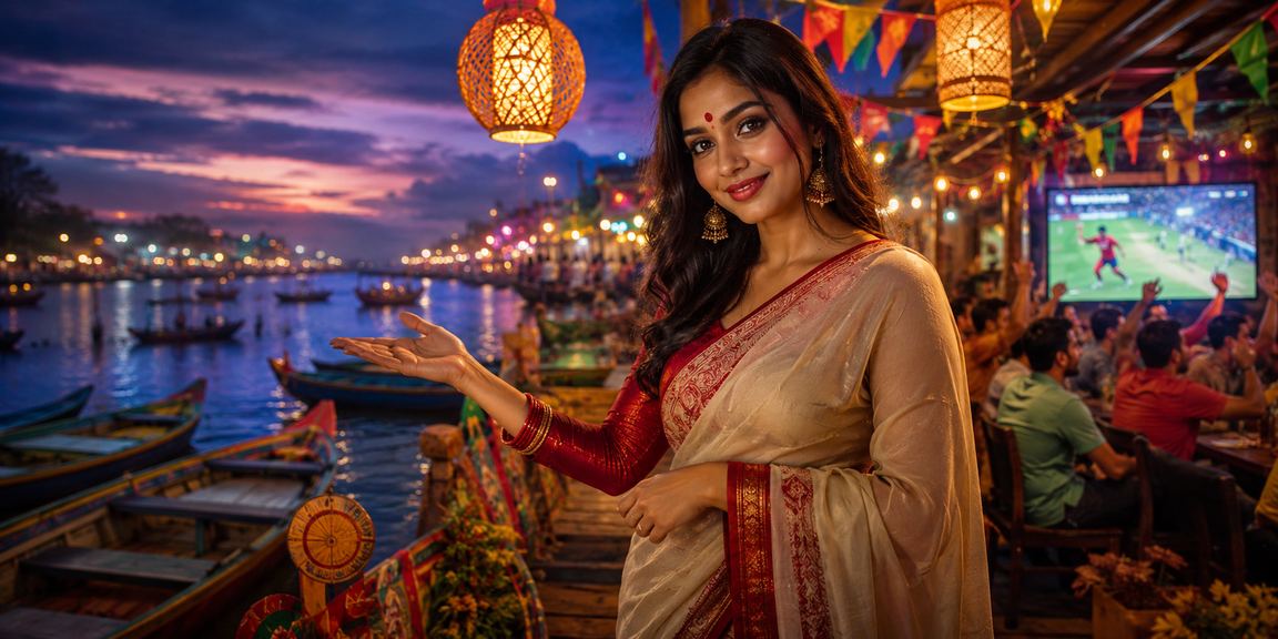 বরিশালে পহেলা বৈশাখের আনন্দের মাঝে ক্রিকেট বেটিং উপভোগ করছেন একজন তরুণ