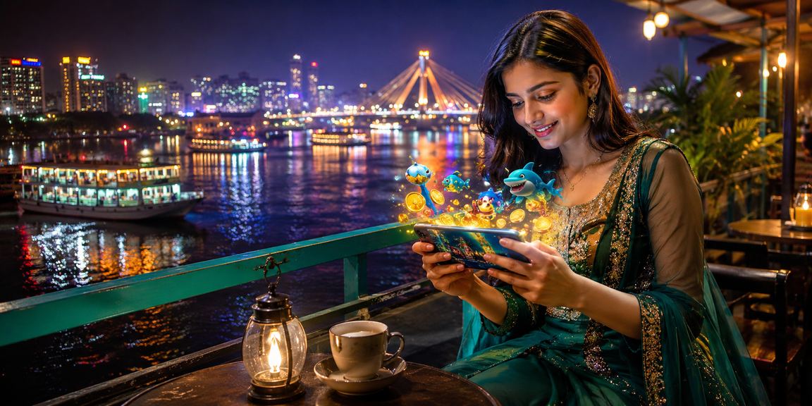 ময়মনসিংহে একজন তরুণী মোবাইলে 5w40 গেমিং প্ল্যাটফর্ম নিরাপদে ব্যবহার করছেন